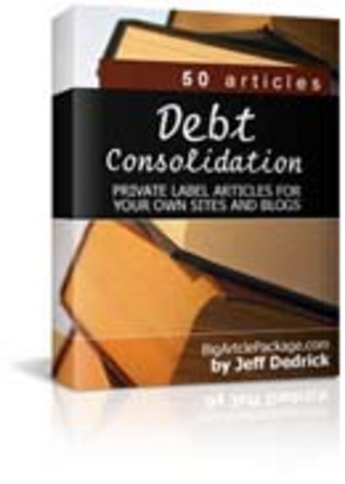 Product picture 50 Debt Consolidation PLR Articles 