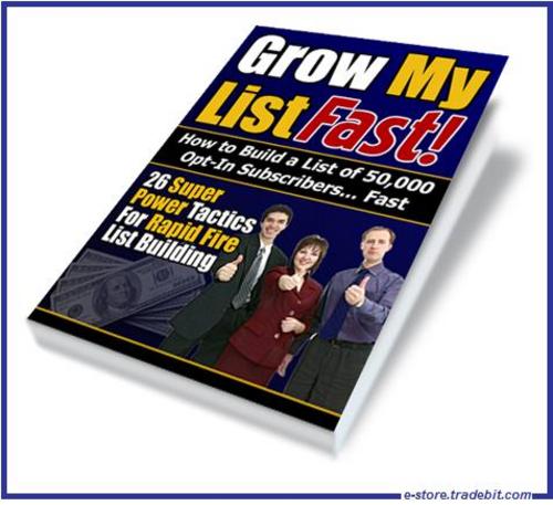 Product picture Grow My List Fast - Super Tactics
