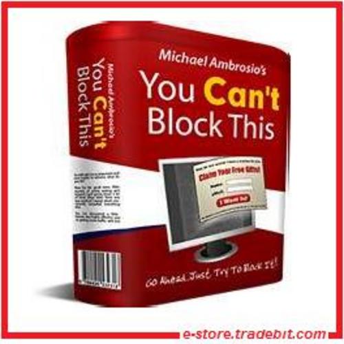 Product picture You Cant Block This - Popup Technology