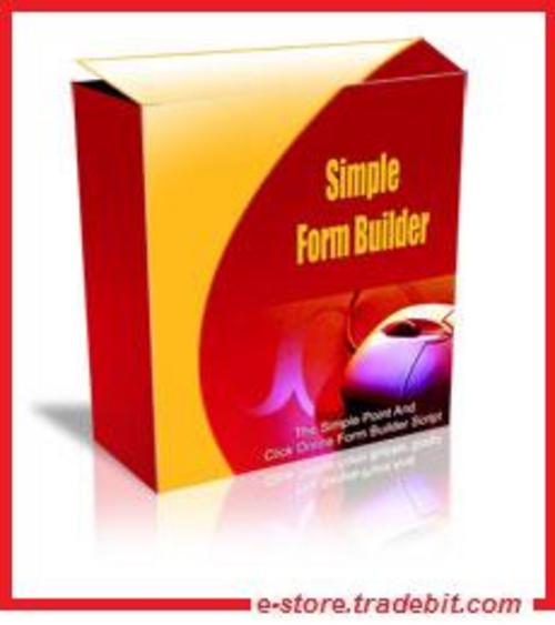 Product picture Simple Form Builder - Creating Online Forms