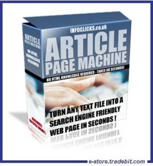 Product picture Article Page Machine - Convert Text Article Or Data 