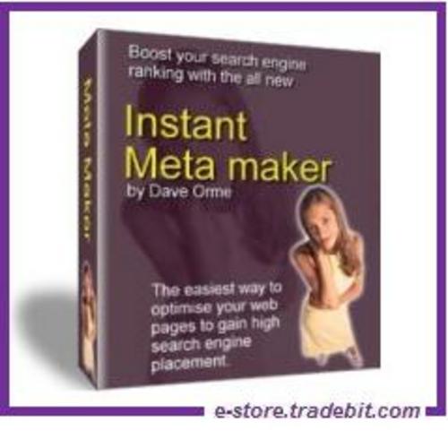 Product picture Instant Meta Tag Maker -  Boost your search engine ranking