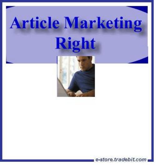 Product picture Article Marketing Right - Tips Quality Publication