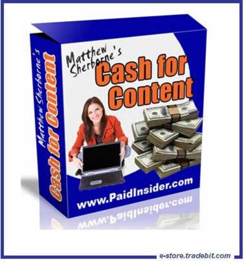 Product picture Cash For Content (MRR) - Start Making Money Immediately