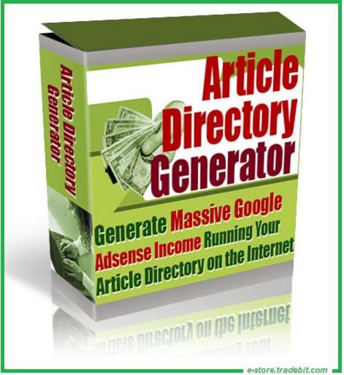 Product picture Article Directory Generator - Massive Google Adsense