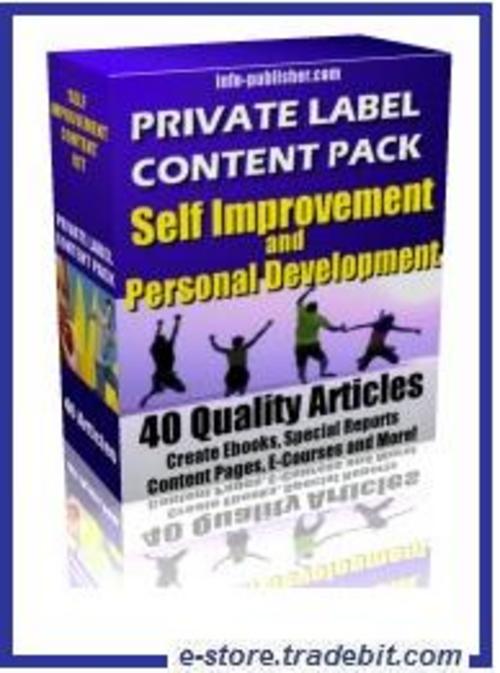 Product picture Private Label Content Pack Self Improvement